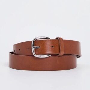 NWOT Weekebd Max Mara Leather Belt with Woven Tip Brown All Seasons S, M